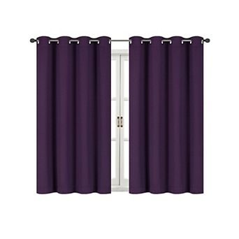 Kate Aurora 100 Percent Thermal Room Darkening Bath and Kitchen Window Curtains