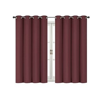 Kate Aurora 100 Percent Thermal Room Darkening Bath and Kitchen Window Curtains