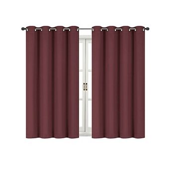 Kate Aurora 100 Percent Thermal Room Darkening Bath and Kitchen Window Curtains
