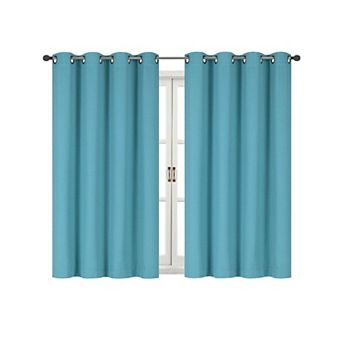 Kate Aurora 100 Percent Thermal Room Darkening Bath and Kitchen Window Curtains