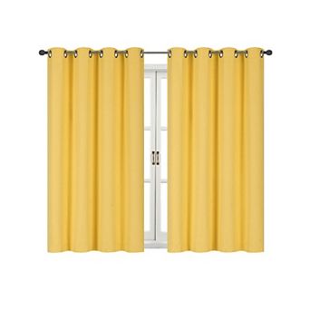 Kate Aurora 100 Percent Thermal Room Darkening Bath and Kitchen Window Curtains