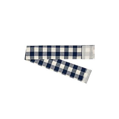 Kate Aurora Plaid Country Farmhouse French Door Curtain Panel With Matching Tieback
