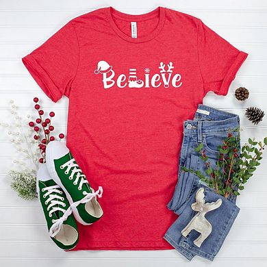 Believe Christmas Youth Short Sleeve Graphic Tee