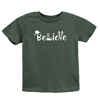 Believe Christmas Youth Short Sleeve Graphic Tee