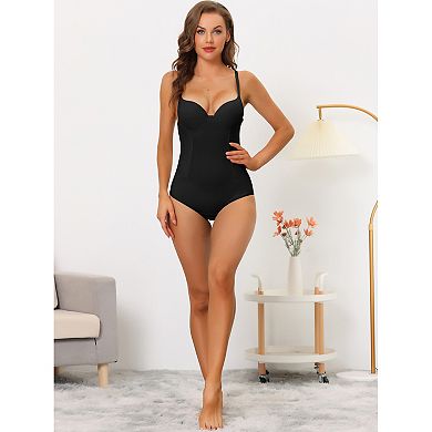 3 Packs Women's Adjustable Shoulder Strap Tummy Control Shaping Full Leotards