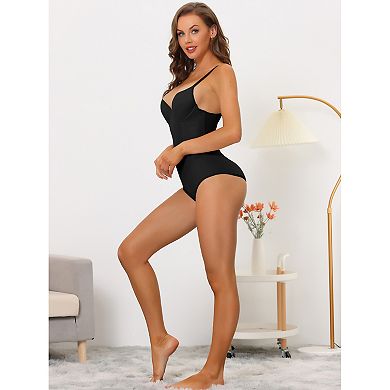 3 Packs Women's Adjustable Shoulder Strap Tummy Control Shaping Full Leotards