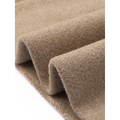 Double Breasted Overcoat For Women's Winter Stand Collar Vintage Pea Coats