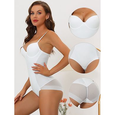 3 Packs Women Adjustable Straps Leotard Jumpsuit Tummy Control Bodysuit Shapewears With Bras