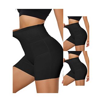 3 Packs Women's High Waisted Shapewears Boyshort Tummy Control Panties