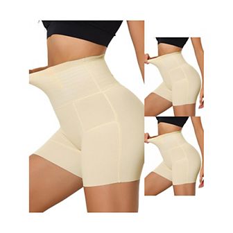 3 Packs Women's High Waisted Shapewears Boyshort Tummy Control Panties