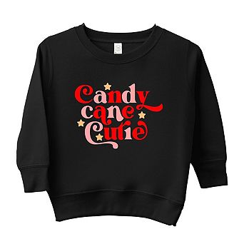 Candy Cane Cutie Stars Toddler Graphic Sweatshirt