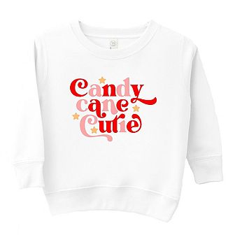 Candy Cane Cutie Stars Toddler Graphic Sweatshirt