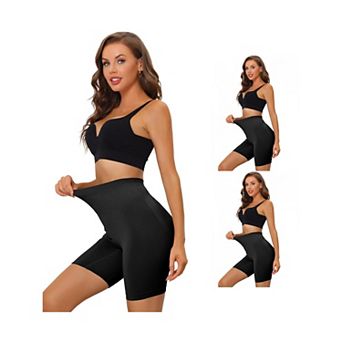 3 Packs Women's High-waisted Shapewear Slip Shorts Slimming Tummy Control Knickers Panties