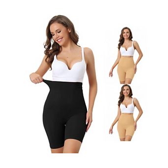 3 Packs Women's Tummy Control Knickers High Waisted Shapewear Shorts Underwear Slimming Pants