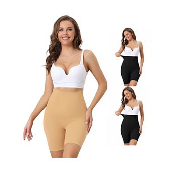 3 Packs Women's Tummy Control Knickers High Waisted Shapewear Shorts Underwear Slimming Pants