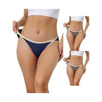 3 Packs Women's Underwear Low Waist Breathable Stretch Hipster Briefs