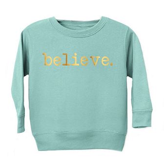 Believe Raised Print Toddler Graphic Sweatshirt