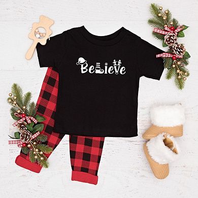Believe Christmas Toddler Short Sleeve Graphic Tee