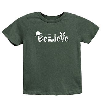 Believe Christmas Toddler Short Sleeve Graphic Tee