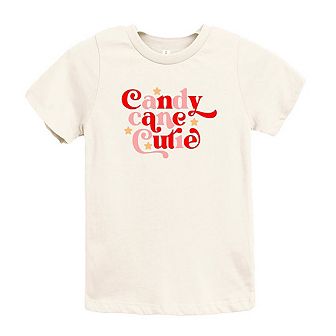 Candy Cane Cutie Stars Toddler Short Sleeve Graphic Tee