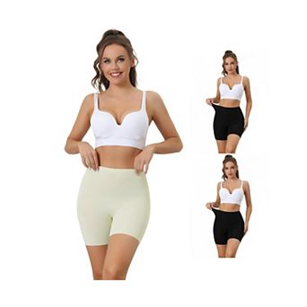 3 Packs Women's Shapewear Shorts Tummy Control High Waisted Boyshorts Body Shaper Thigh Underwear