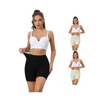 3 Packs Women's Shapewear Shorts Tummy Control High Waisted Boyshorts Body Shaper Thigh Underwear