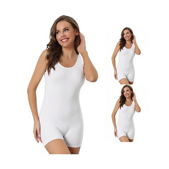3 Packs Womens Tummy Control Bodysuits Full Body Sculpting Shapewear Hip Lifter Shorts