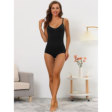 3 Packs Women's Bodysuit Thong Tummy Control Shapewear Adjustable Straps Leotard Jumpsuit Tops
