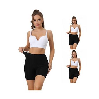 3 Packs Women's Shapewear Shorts Tummy Control High Waisted Boyshorts Body Shaper Thigh Slimmer