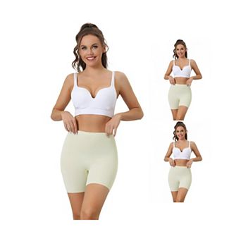 3 Packs Women's Shapewear Shorts Tummy Control High Waisted Boyshorts Body Shaper Thigh Slimmer