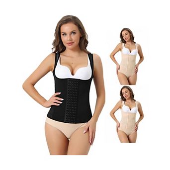 3 Packs Women's Waist Corset Shapewears Push-up Tummy Control Sleeveless Breathable Tank Tops