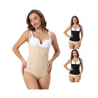 3 Packs Women's Waist Corset Shapewears Push-up Tummy Control Sleeveless Breathable Tank Tops