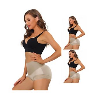 3 Packs Women's High Waisted Lace Brief Shapewear Hip Lifter Tummy Control Panties Bodyshapers