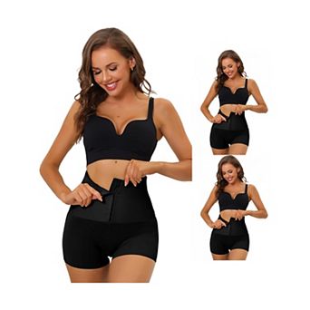3 Packs Women's Hip Lifter Waist High-waisted Boyshorts Shapewear With Hooks Closure