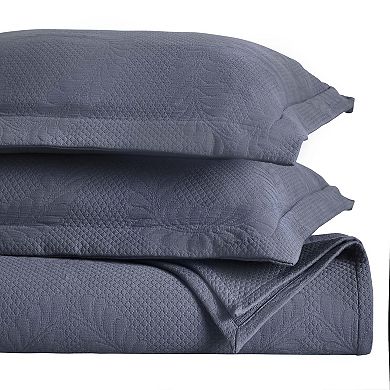 SUPERIOR Peploi Cotton Matelasse Bedspread and Sham Set