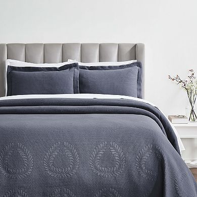 SUPERIOR Peploi Cotton Matelasse Bedspread and Sham Set