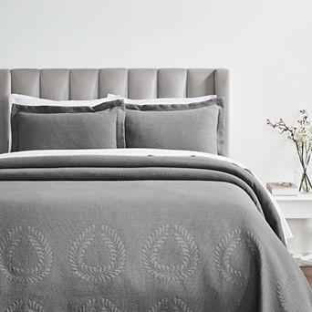 SUPERIOR Peploi Cotton Matelasse Bedspread and Sham Set