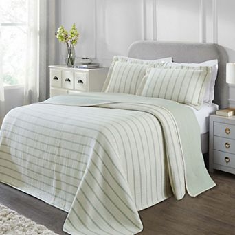 SUPERIOR Valencia Reversible Cotton Medium Weight Matelasse Bedspread & Sham Set