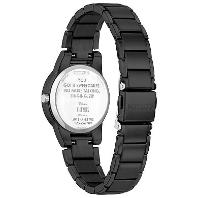 Disney's Ursula Citizen Women's Eco-Drive Black Stainless Steel Crystal Accent Watch & Pin Box Set
