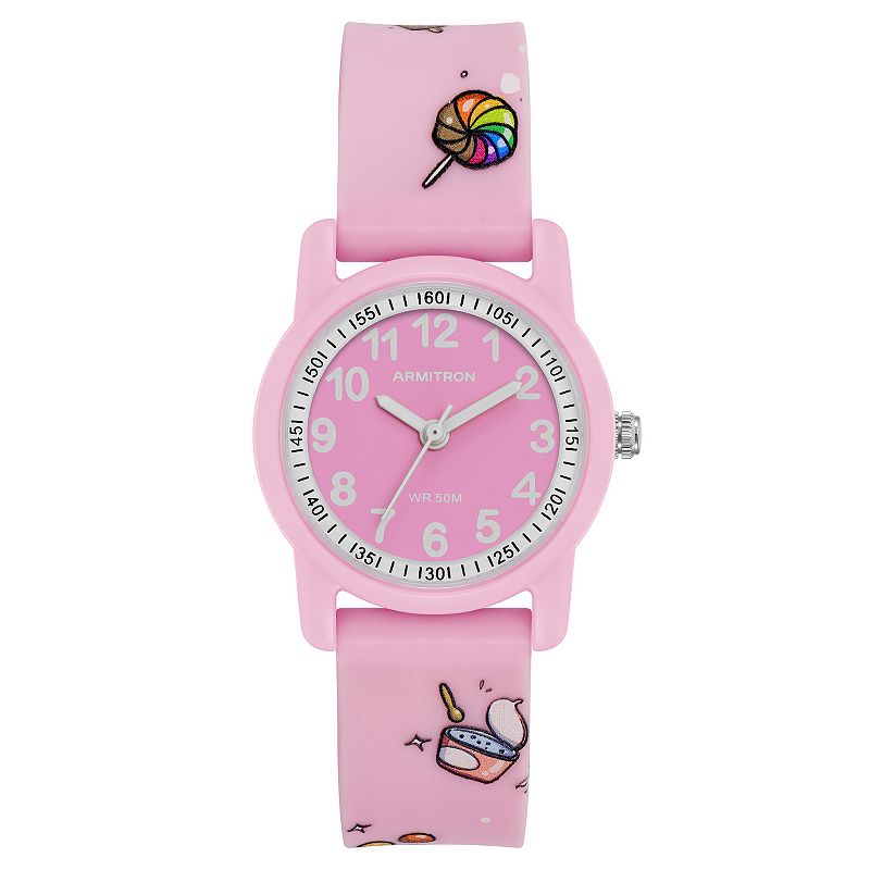 Armitron Sport Kids' Delicious Sweets Easy Read Watch, Boy's, Size: XS, Pink