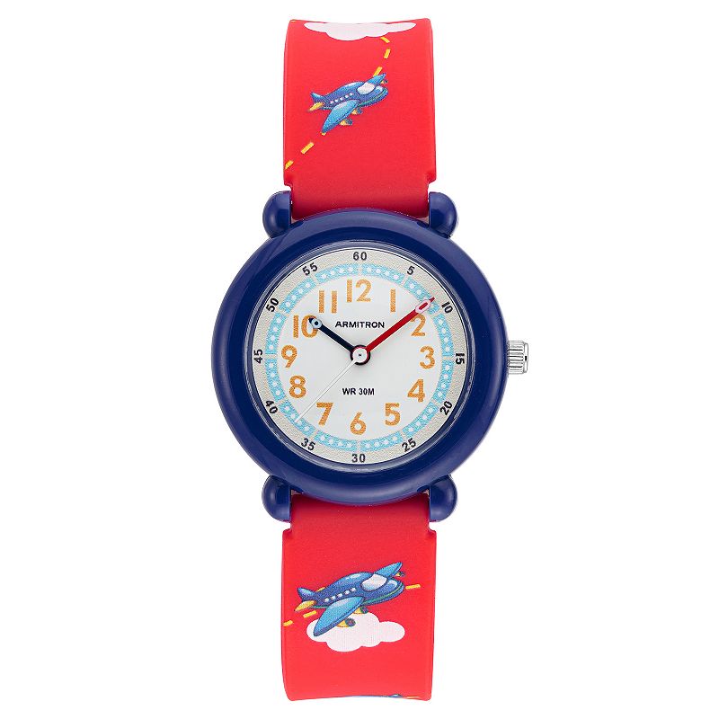 Armitron Sport Kids' Flying Planes Easy Read Watch, Boy's, Size: XS, Orange