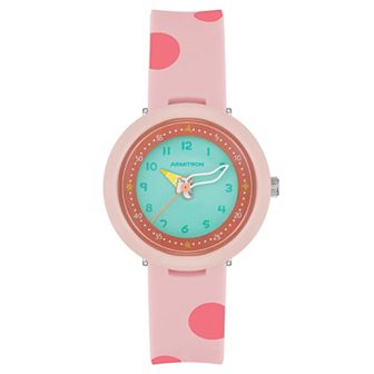 Armitron Sport Kids' Coral Polka Dots Easy Read Watch