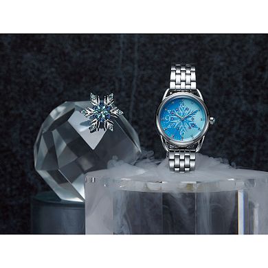Disney's Frozen Citizen Women's Eco-Drive Stainless Steel Blue Crystal Accent Dial Bracelet Watch