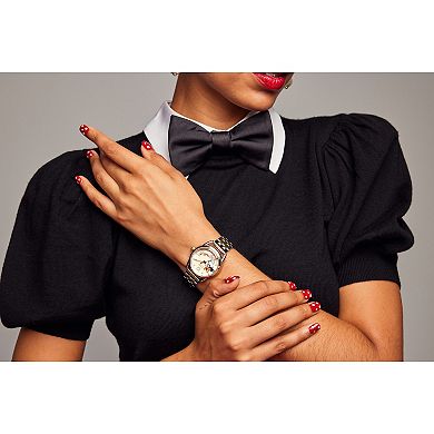 Disney's Empowered Minnie Citizen Women's Eco-Drive Two Tone Stainless Steel Crystal Dial Accent Bracelet Watch