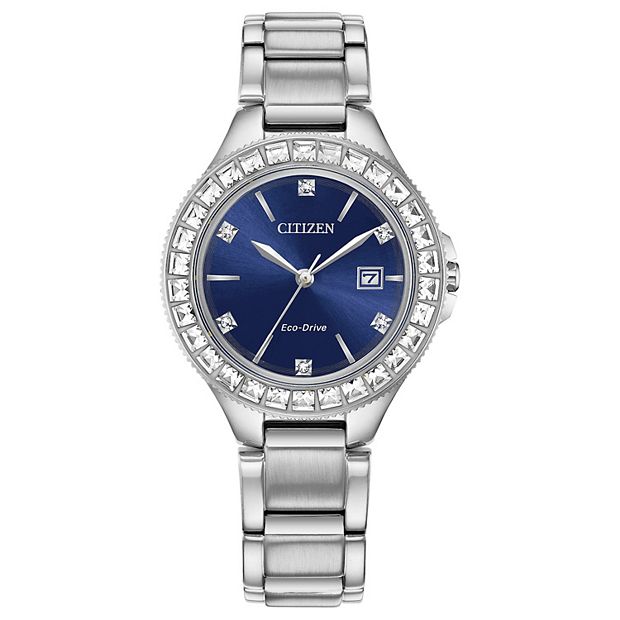 Citizen Silver Stainless Steel Ladies Watch with Crystal Bezel Citizen Stainless Steel Quartz Watch With Crystal Bezel main image 4