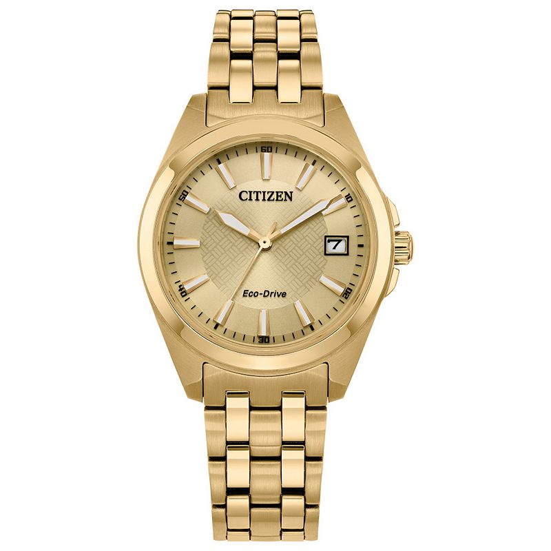 Citizen Eco-Drive Peyten Women's Gold Tone Stainless Steel Bracelet Watch, Size: 33 mm