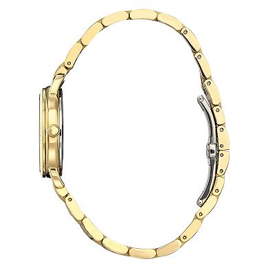 Citizen Women's Eco-Drive Classic Coin Edge Gold Tone Stainless Steel Bracelet Watch