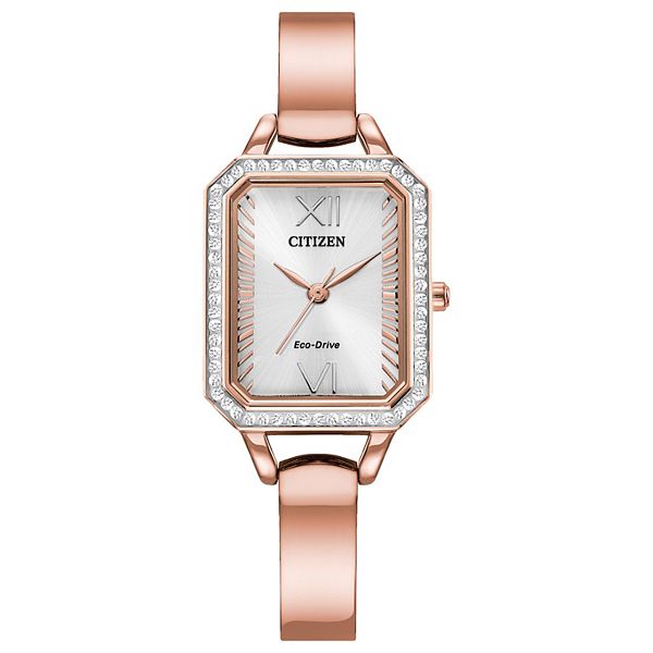 Women\'s Rose Gold Cuff Bangle Quartz Watch Shaped Mineral Case Stainless Steel Dextera bangle watch, Swiss Made, Metal bracelet, Pink, Rose  main image 4