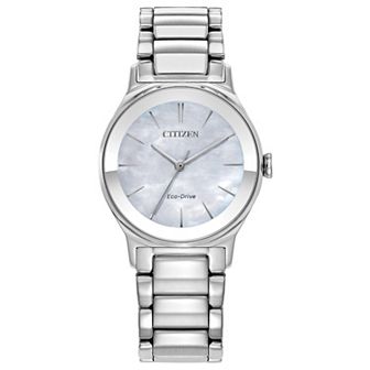 Citizen Women's Eco-Drive Axiom Stainless Steel Mother of Pearl Dial Bracelet Watch - EM0731-54N
