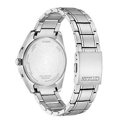 Citizen Men's Eco-Drive Classic Titanium Atomic Timekeeping Blue Dial Bracelet Watch